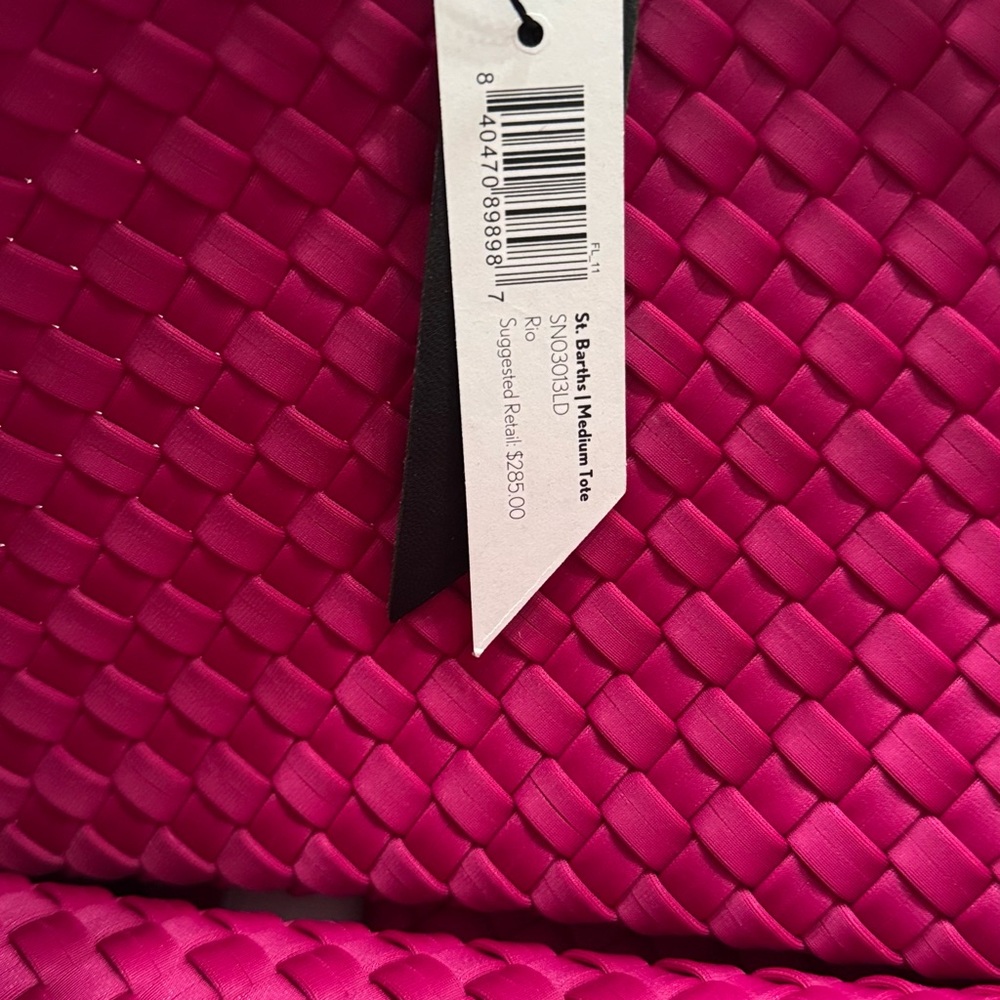 Naghedi Handwoven Clutch in Deep Fuchsia - Picture 6 of 10